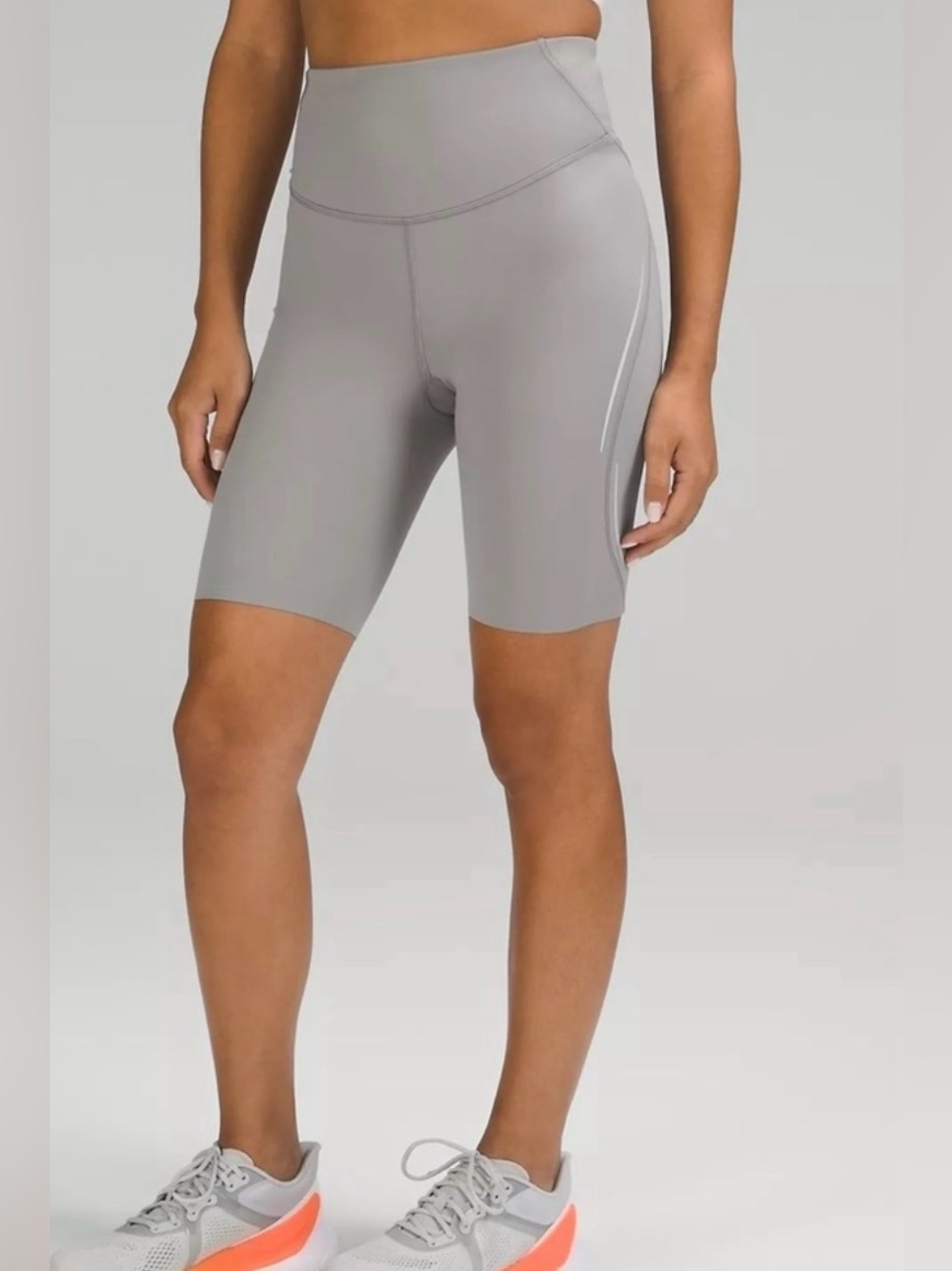 lululemon Base Pace High Rise Reflective Shorts 8” Athletic Gray Size 6 - Picture 12 of 13